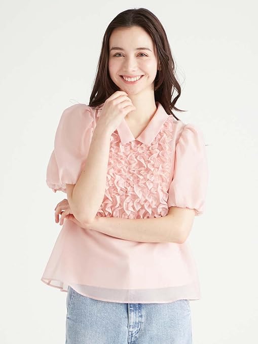 セルフォード　フリルギャザーブラウスfor滝川クリステル CWFB244025 Amazon | [セルフォード] フリルギャザーブラウスfor滝川